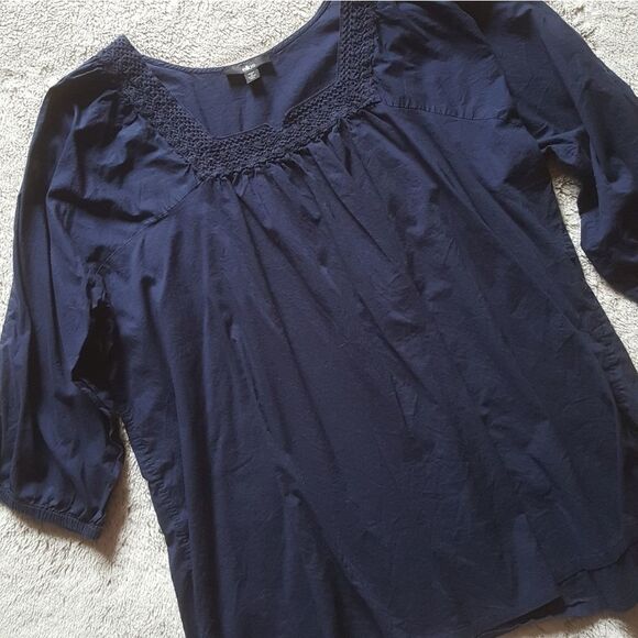 Ellos blue half sleeve shirt Size 22/24 1X - Picture 1 of 6